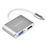 Silverstone Ep16 Usb Type-c To Hdmi And Vga Adapter 3.1  Aac