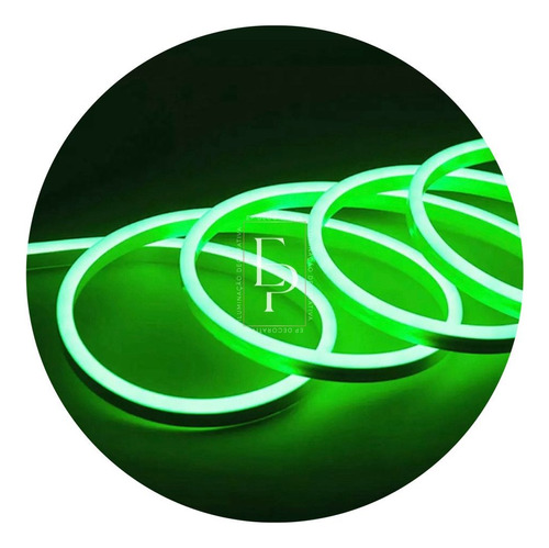 50m Fita Mangueira Led Neon Flexível Verde 110v