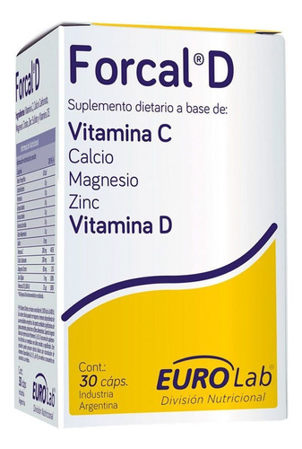 Forcal D X 30 Capsulas C/ Zinc Y Vitamina C Y D 