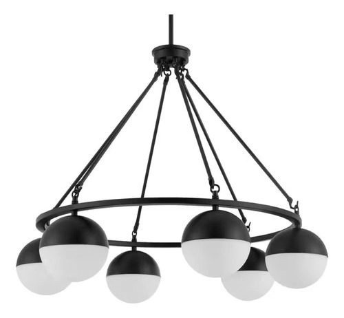 Lampara De Techo Colgante Moderna 24'' Candelabro De 6 Luces