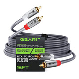 Cable De Audio Gearit, Rca A Rca, Estéreo, Blindado, 4.5 Mts
