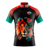 Camisa Ciclismo Masculina Mtb Gospel Seja Forte E Corajoso