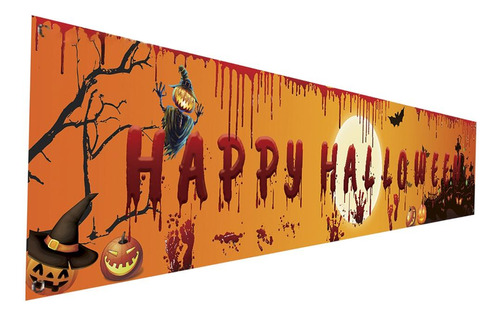 98''x18 '' Feliz Halloween Banner Guirnalda Estilo B