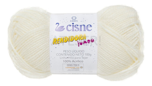 Lana Cisne Rendidora Jumbo Por Ovillo 100gr 