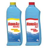 Combo1 Hidrofloc Flocolante + 1 Algicida Choque Hidroall 1 L