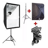 Kit Softbox Speedlight Tripé Softbox 60x90 Suporte Ls27