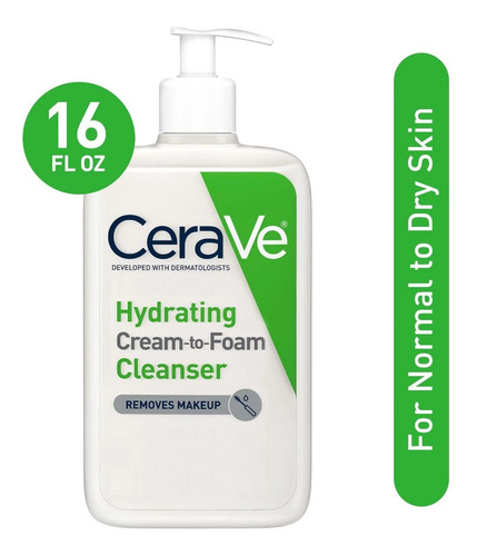 Cerave Hydrating Cream-to-foam Cleanser Limpiador Facial