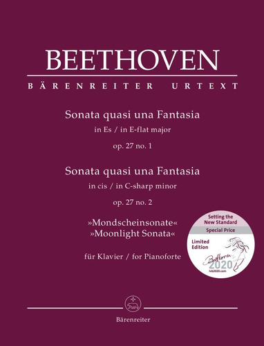 Sonata No. 14 Claro De Luna Beethoven Partitura Piano Urtext