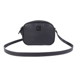 Bolsa Crossbody Cloe Material Vegano Para Mujer Atemporal Color Negro