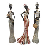 Estatuas Africanas Kit Com 3 Peças