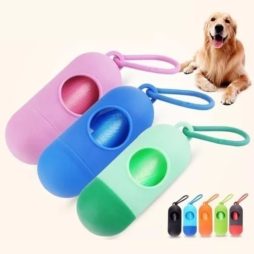 Dispensador + 1rollo De Bolsas Biodegradable Para Perros