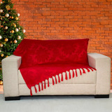 Manta Xale De Sofá De Natal Natalina Decorativa 1,40 X 1,80