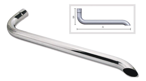 Tubo Lateral Curvo Croma 3 1/2  A 3  1200mm Bepo  