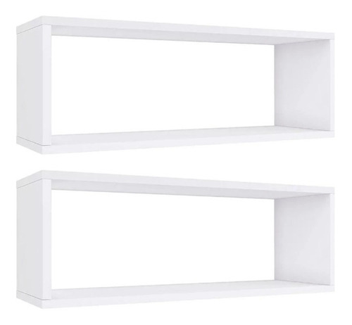 Kit 2 Nicho Retangular Branco 60cm Mdf Decoraçao Banheiro