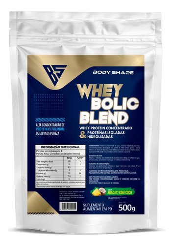 Whey Protein Bolic Refil 500g - Body Shape Abacaxi Com Coco