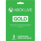 Xbox Live Gold 3 Meses - Xbox One/xbox Series - Codigo 25dig