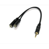 Cable Splitter Auriculares Miniplug 3.5mm Stereo 2 Hembras