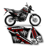 Kit Faixas Adesivos Yamaha Xtz Crosser 150 Rosa Dos Ventos