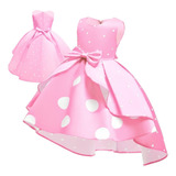 Vestido De Princesa Lunares Para Niña Talla 2 -12 Años Rf4