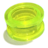 Piercing Alargador Acrílico Transparente Verde 16mm