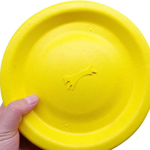 Frisbee Disco Volador Para Perros Pequeños Y Grandes Color Amarillo