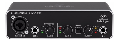 Behringer Umc22 U-phoria Interface Usb Micrófono / Instrumento