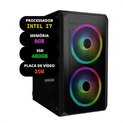 Computador Gamer Intel I7 8gb Ssd 480gb Com Placa De Vídeo