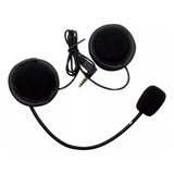 Kit Auriculares Microfono Intercomunicador V6 V4 E6 Ejeas Color Negro