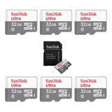 Kit 6 Cartão Memória 32g Sandisk Ótima Opção P/ Camêra Ip