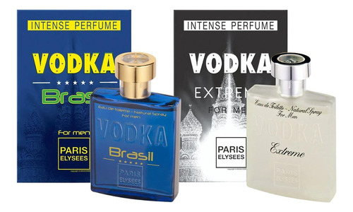 Kit 2 Perfumes Vodka Brasil Azul + Vodka Extreme 100 Ml