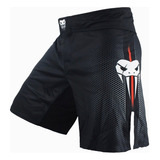 Short Soft Mma Muay Thai Kick Boxing Bushido All Black Lima