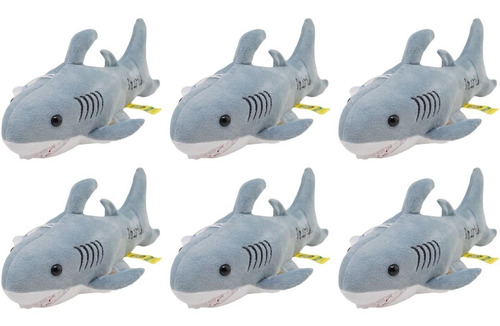 Peluches Mayoreo 6 Pzas Tiburón Sharkyblu Gris Ch Ranizzima