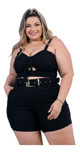 Conjunto Plus Size Da Drapa Plus Acompanha Cinto