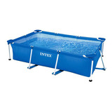 Piscina De Armação Intex 1.662l Estrutural Retangular