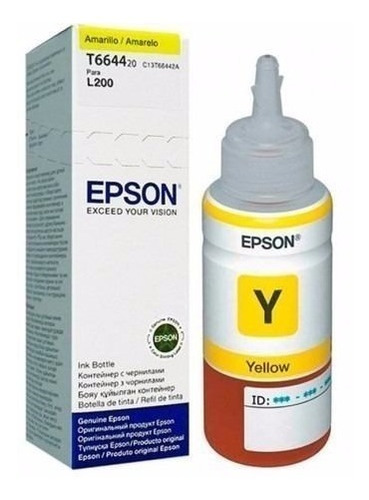 Epson 664 Botella Tinta Amarillo T664420 L210 L355 L380 395