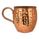 Caneca De Cobre Puro Martelada 400ml Gold Rose Moscow Mule