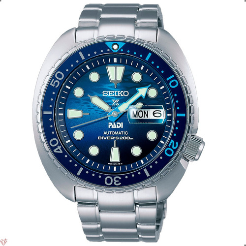 Relógio Seiko Padi Turtle Prospex Automático Azul Srpk01b1