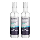 Kit Desodorante Natural Crystal 30g Spray 100ml Alva