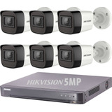 Kit Seguridad Hikvision Dvr 4k 8 Ch + 6 Camaras 5mp Ext