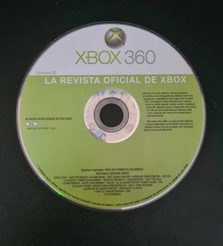La Revista Oficial De Xbox Numero 57 - Xbox 360 (solo Disco)