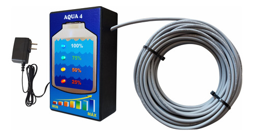 Medidor Nivel De Agua D Tinaco Electronivel 4 Nvls 20m Cable