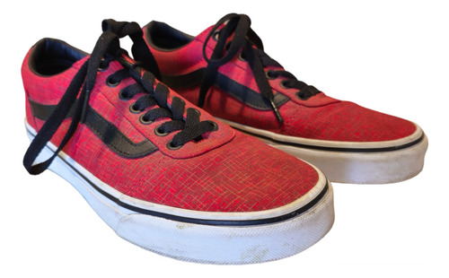 Zapatillas Hombre Vans Ward Crosshatch Rojo/negro