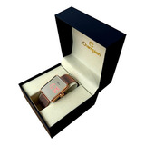 Relógio Digital Led Champion Gold Rose Feminino Mega Premium Cor Do Fundo Espelhado