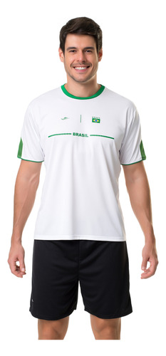 Camiseta Elite Brasil Masculino - Branco E Verde