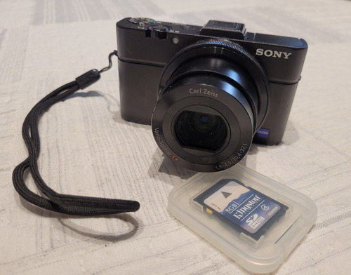 Câmera Fotográfica Sony Cyber-shot Rx100ii, Cartões 20gb