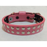 Collar A Medida Cuero Rosa Ideal Perros Pequeños 