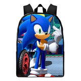 Mochila Sonic Pré Escola Infantil Volta As Aulas Juvenil Desenho Do Tecido Mp 101