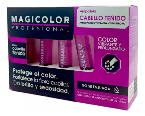 Ampolletas Cabello Teñido Con Keratina De Magicolor 10pza