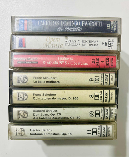 Cassette De Época Originales Pack 7 Unidades Música Clásica