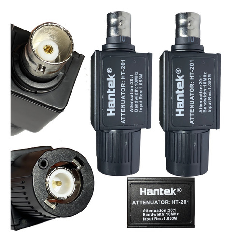 2pz Atenuador De Voltaje Para Osciloscopio 20:1 Hantek Ht201